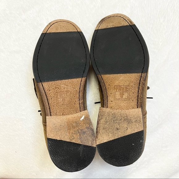 Frye Everett Cap Toe Oxford Shoe Rugged Tan Mens Size 8 - Picture 9 of 12